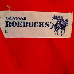 Vintage Genuine Roebucks Long Sleeve Mens Western Shirt with Pearl Snap Buttons
